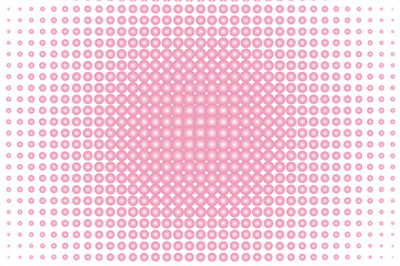 Pink pearl Halftone background. Digital gradient. Dotted pattern with circles, dots, point large scale.