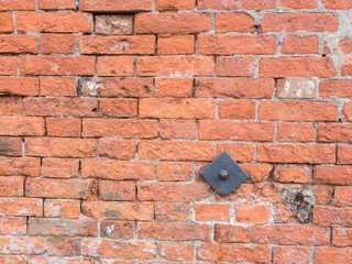 Old Brick Red Wall repairing