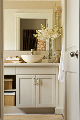 white bathroom modern home interior cupboard style