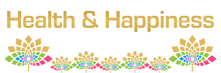 Health And Happiness Colorful Floral Horizontal 