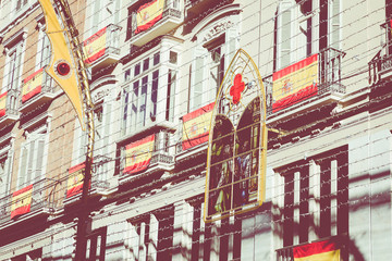 Obraz premium Christmas decorations in Malaga, Andalusia, Spain.