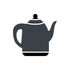 Teapot or electric kettle. Isolated on white. Household appliances. Electronic device. Home appliances. Tea kettle for boiling water icon sign. Vector illustration in flat style design