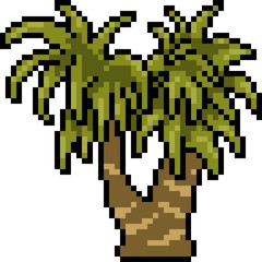 vector pixel art tree decoration