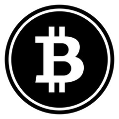 Vector flat bitcoins icon