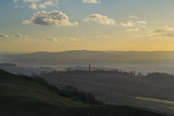 Fototapeta na wymiar view from Malvern Hills Worcestershire
