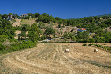 Country landscape between Rieti (Lazio) and Terni (Umbria)