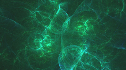 Emerald electric storm clouds abstract background
