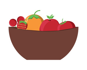 bowl with fruits icon