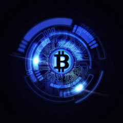 Bitcoin abstract background ( crypto , currency , blockchain )