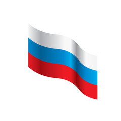 Russia flag, vector illustration