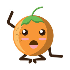 kawaii orange fruit icon
