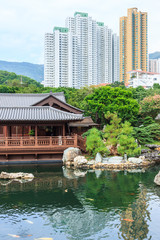 Naklejka premium The oriental pavilion in Nan Lian Garden, Hong Kong