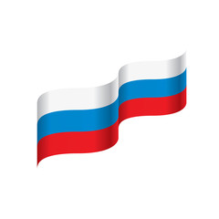 Russia flag, vector illustration