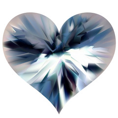 heart. Diamond. Crystal.