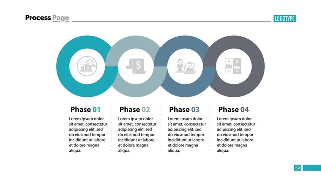 Four Phases Process Slide Template