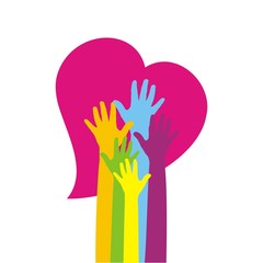 Рисунок рук в виде дерева