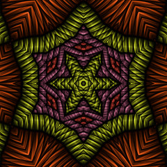abstrakt farbverlauf hexagonal mandala design