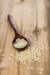 Rice in a spoon