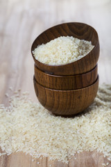 Raw long-grain steamed rice