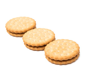 double biscuit sandwich isolated