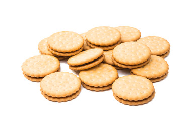 double biscuit sandwich isolated