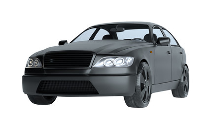 Obraz na płótnie Canvas A CG render of a generic luxury sedan