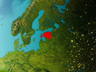 Orbit view of Estonia