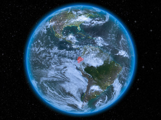 Ecuador at night on Earth