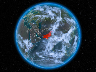 Pakistan at night on Earth