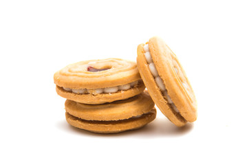 double biscuit sandwich isolated