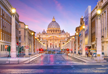 St Peter Cathedral in Rome, Italy - obrazy, fototapety, plakaty