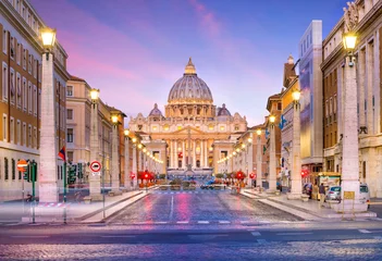 Fotobehang Sint-Pietersbasiliek in Rome, Italië © f11photo