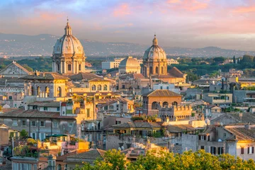 Foto op Plexiglas Top view of  Rome city skyline from Castel Sant'Angelo © f11photo