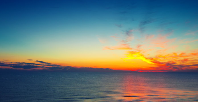 sunset at sea © BVpix