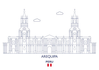 Arequipa Linear City Skyline, Peru