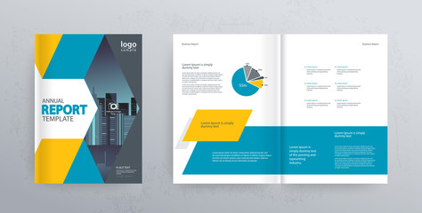 Design vector template layout for company profile ,annual report with cover, brochures, flyers, presentations, leaflet, magazine,book and  a4 size. 
