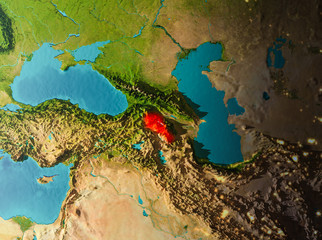 Orbit view of Armenia