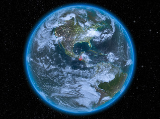 Guatemala at night on Earth