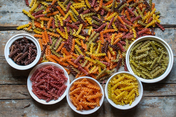 multi-colored paste fusilia