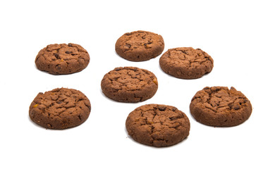 Fototapeta na wymiar chocolate cookies isolated