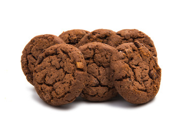 chocolate cookies isolated