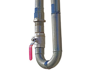industrial pipes on white