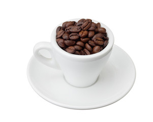 coffee beans in a cup