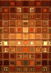 Red Mosaic, abstract tile background