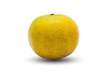 Orange fruit isolated on white background with clipping path