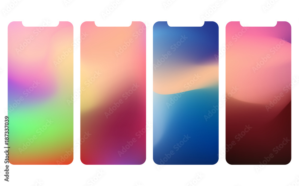 Poster modern ui, gui screen vector design for mobile app