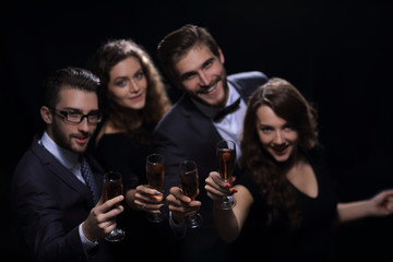 closeup.best friends with a glass of wine.