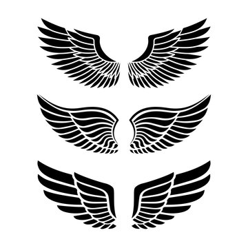 Naklejki Wings for heraldry, tattoos, logos.