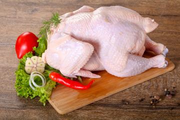 Raw chicken
