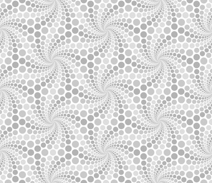 Seamless gray vector pattern with dots.